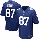 Nike Men & Women & Youth Giants #87 Davis Blue Team Color Game Jersey,baseball caps,new era cap wholesale,wholesale hats